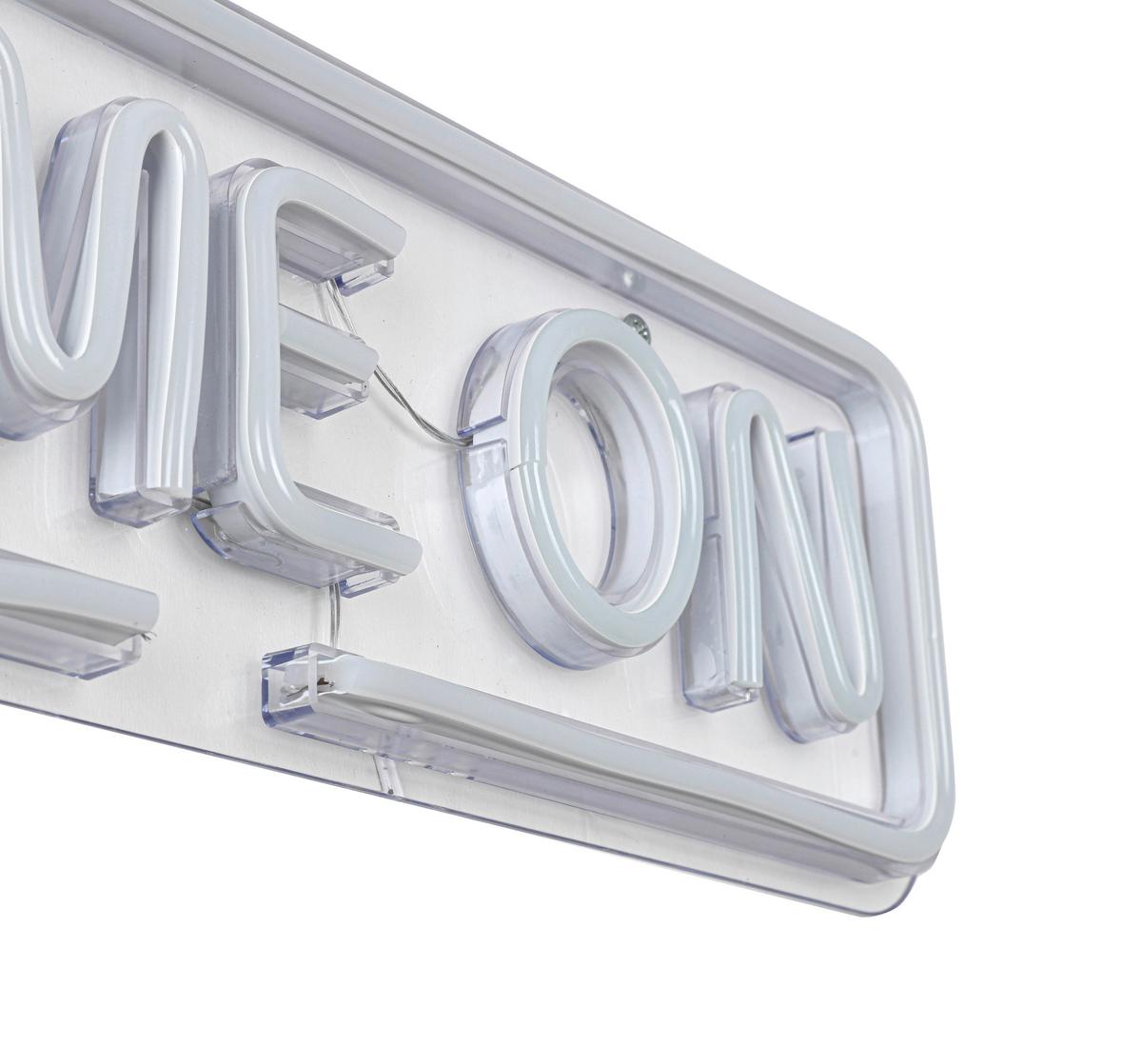 Led-dekoleuchte Dave - Transparent/Weiß, KONVENTIONELL, Kunststoff (40/12/1,3cm) - Luca Bessoni