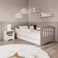 KINDER-/JUNIORBETT Classic Grau/Weiß 80x160cm - Birkefarben/Weiß, MODERN, Holz/Holzwerkstoff (80/160cm) - MID.YOU