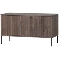 LOWBOARD Gravure Braun B: 100cm - Schwarz/Braun, Design, Holz (100/56/44cm) - Livetastic