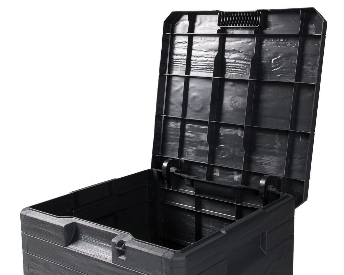Kissenbox Madera Mini 44x50x43cm 90 L Anthrazit - Anthrazit, Basics, Kunststoff (44/50/43cm)