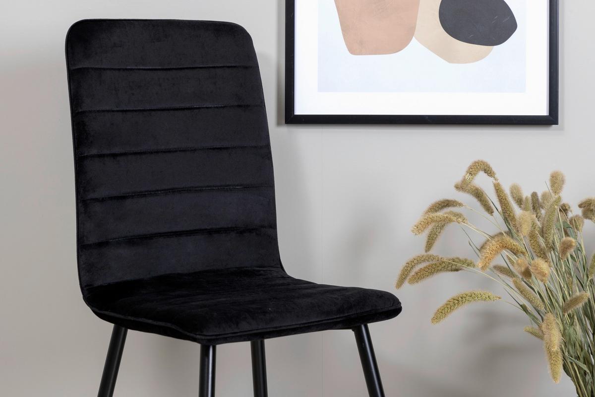 Stuhl-set Windu - Schwarz, Design, Textil/Metall (43/94/49cm) - Livetastic