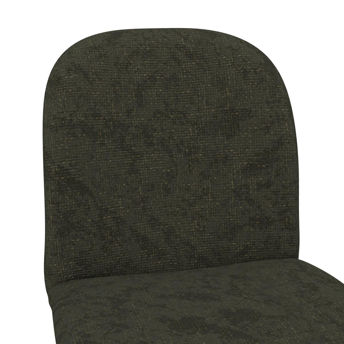 Stuhl grün mit Metallbeinen Ulmo 47/91/61 cm - Schwarz/Grün, MODERN, Textil/Metall (47/91/61cm)