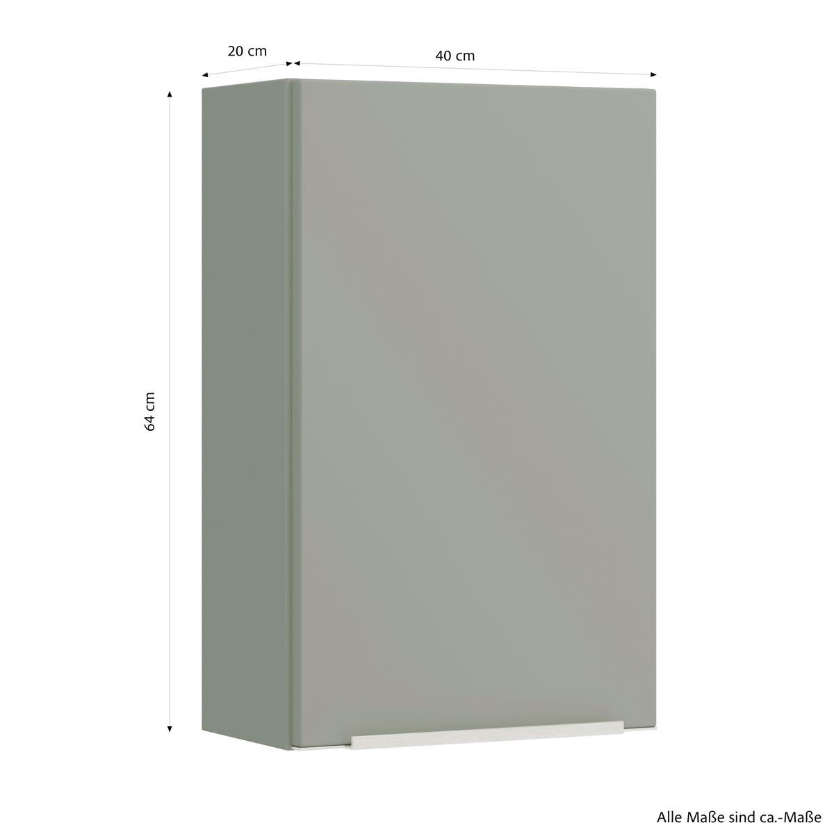 HÄNGESCHRANK Verona Schilfgrün B: 40cm - Schilfgrün, Trend, Holzwerkstoff (40/64/20cm) - Held