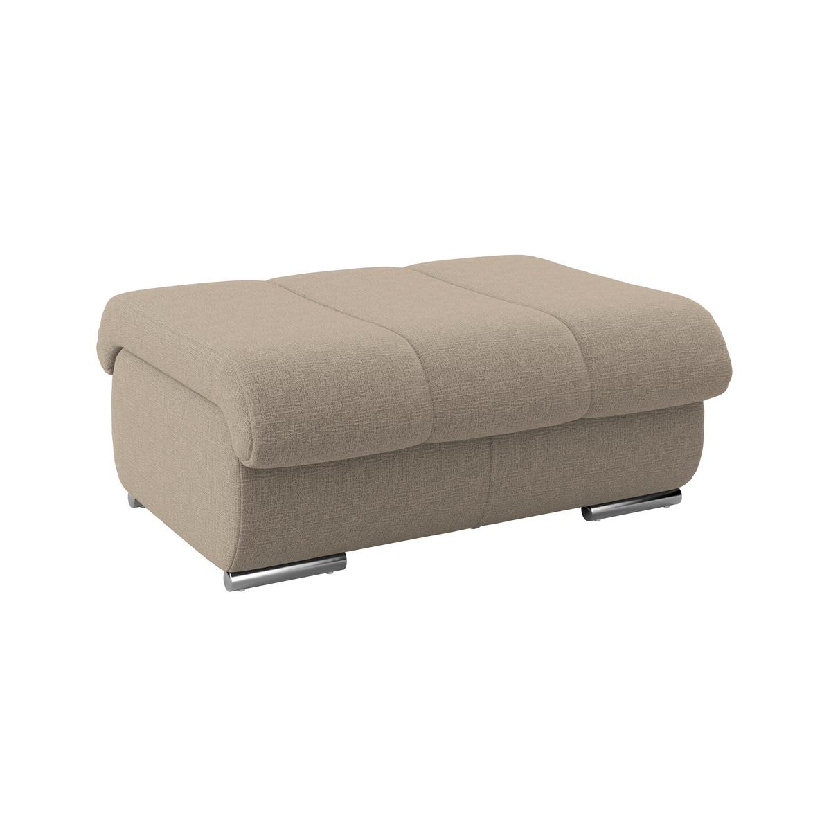 Hocker Multi braun, B: 100cm - Chromfarben/Braun, MODERN, Textil (100/43/80cm) - Luca Bessoni