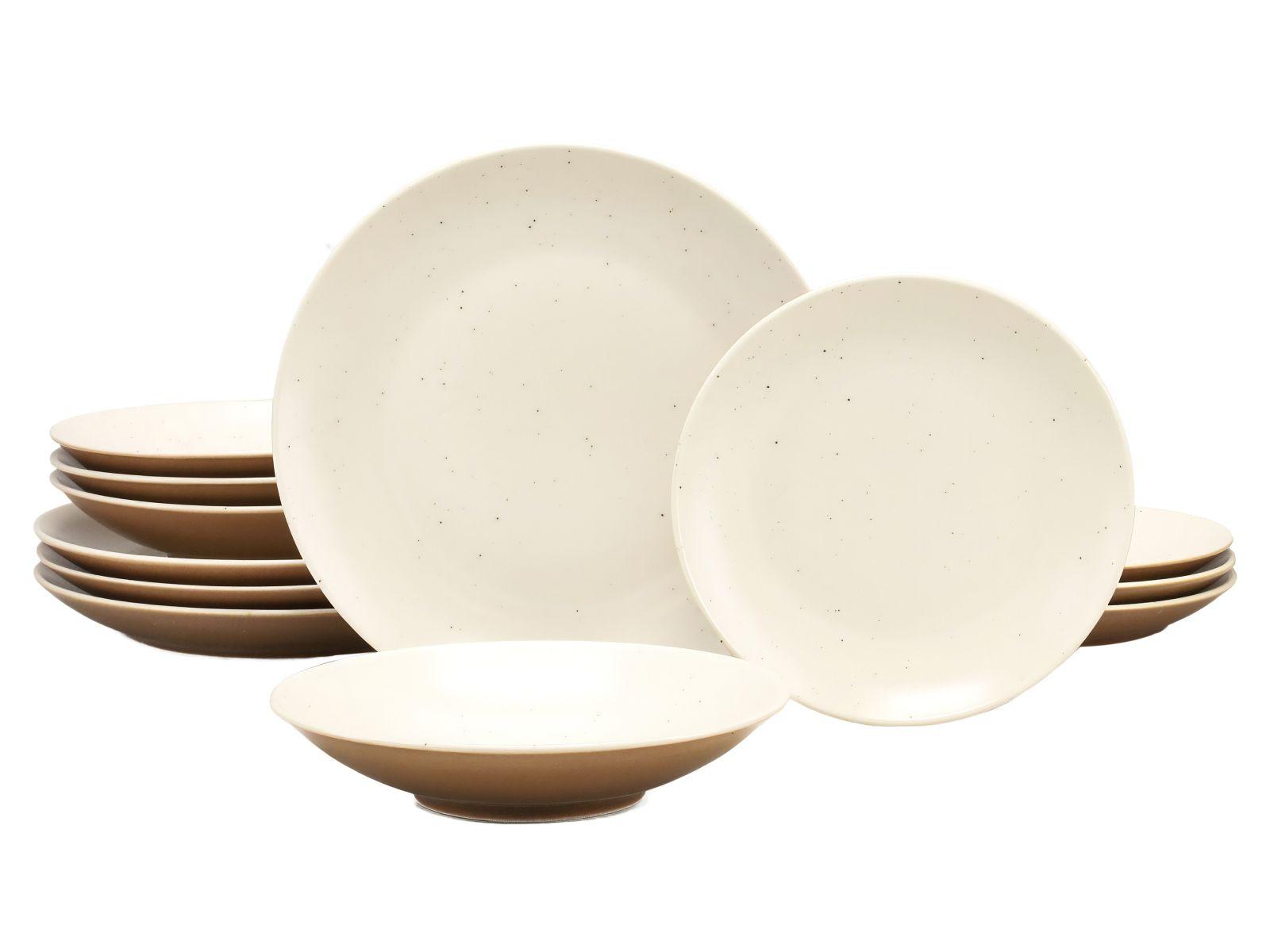 Tafelservice Sand Dunes Steinzeug 4 Pers. Geschirr Set - Multicolor, Trend, Keramik - Creatable