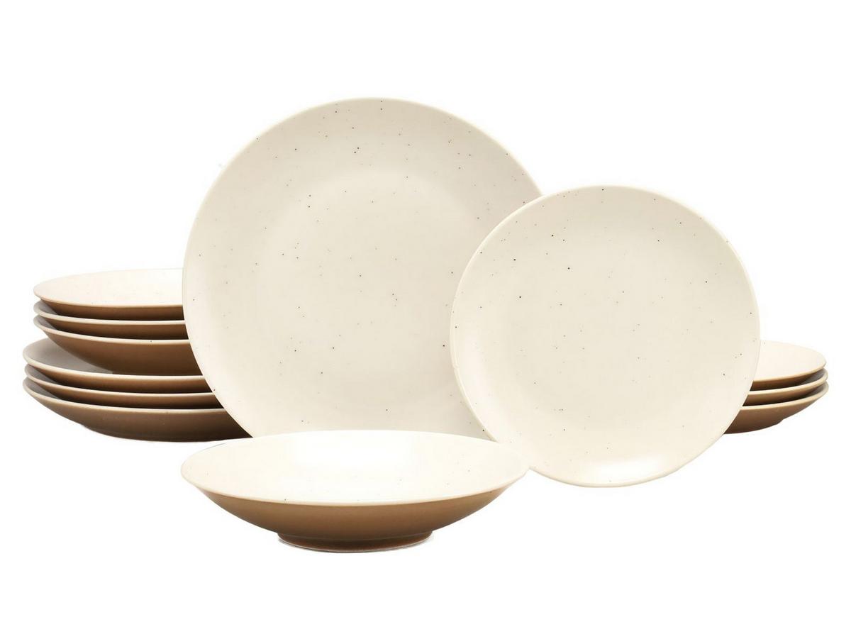 Tafelservice Sand Dunes Steinzeug 4 Pers. Geschirr Set - Multicolor, Trend, Keramik - Creatable