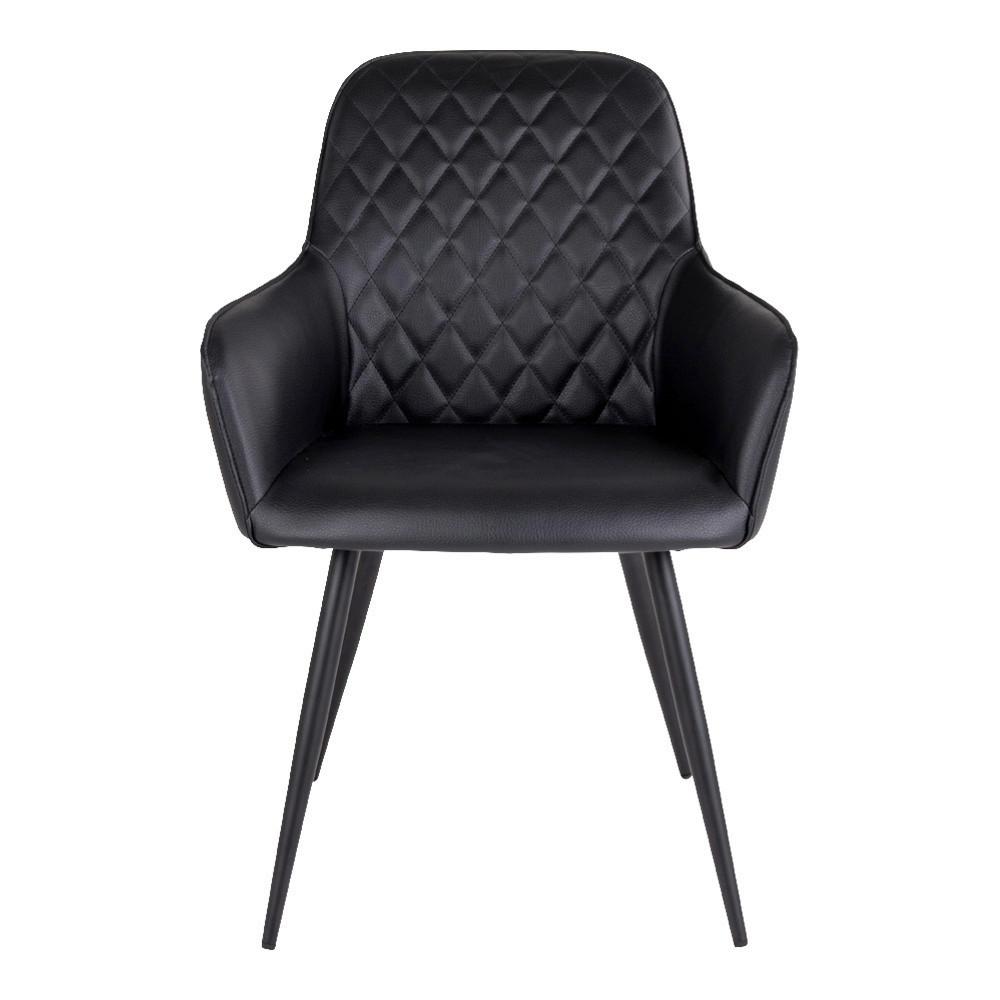 Armlehnstuhl-Set Harbo Schwarz B: 57 cm - Schwarz, MODERN, Textil/Metall (57/87/65cm) - MID.YOU