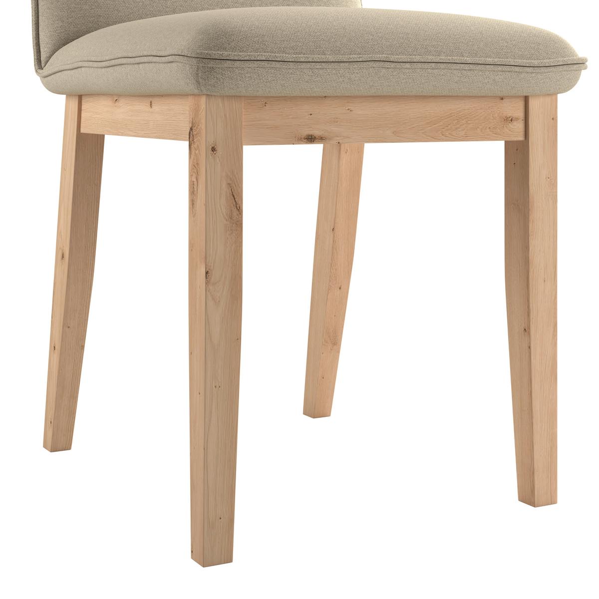 Vierfußstuhl Beluna Ii Webstoff Beige, B: 47cm - Eichefarben/Beige, KONVENTIONELL, Holz/Textil (47/91/44cm) - James Wood