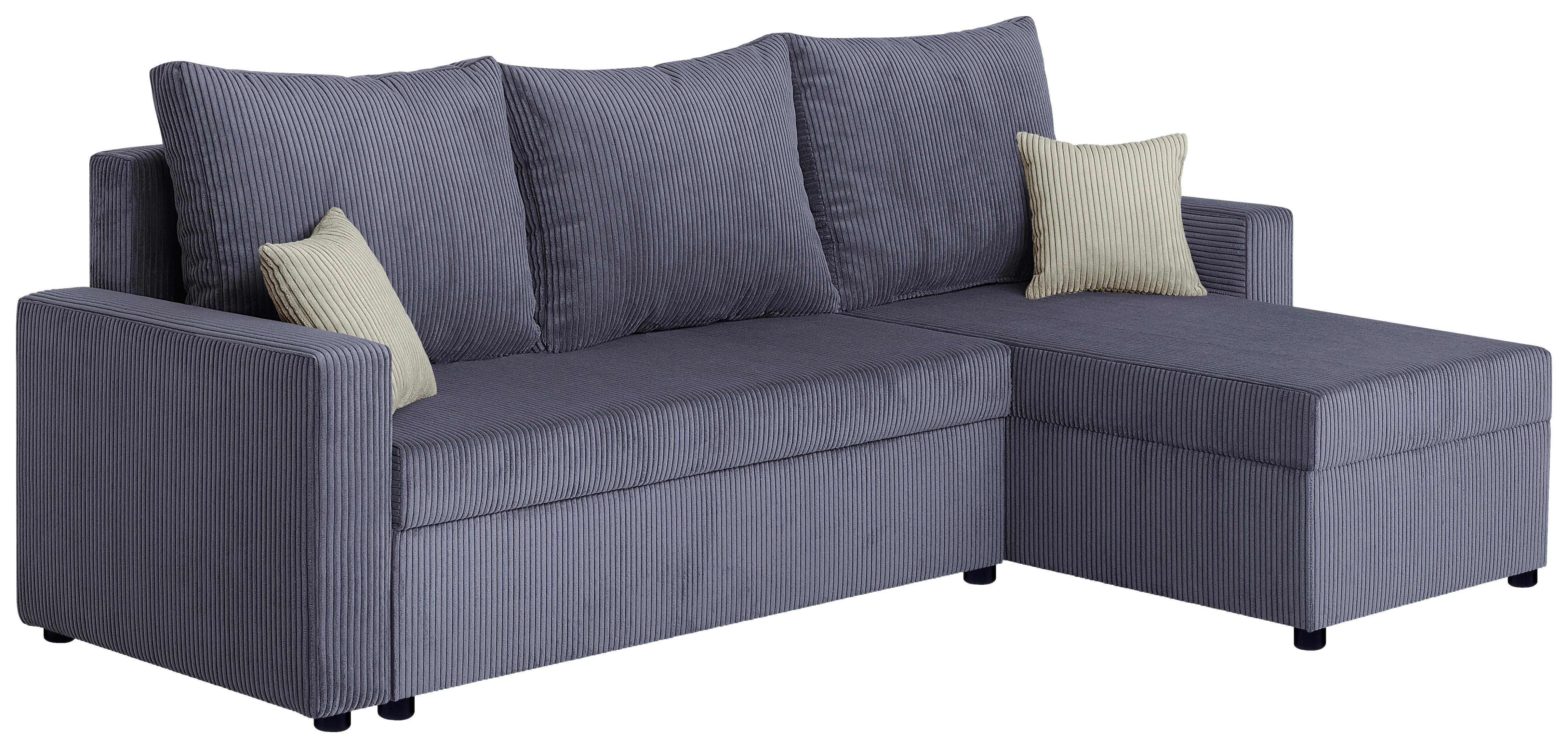 Rohová sedačka STAR, tmavosivý / krémový menčester - čierna/krémová, Design, kompozitné drevo/textil (228/147cm) - P & B