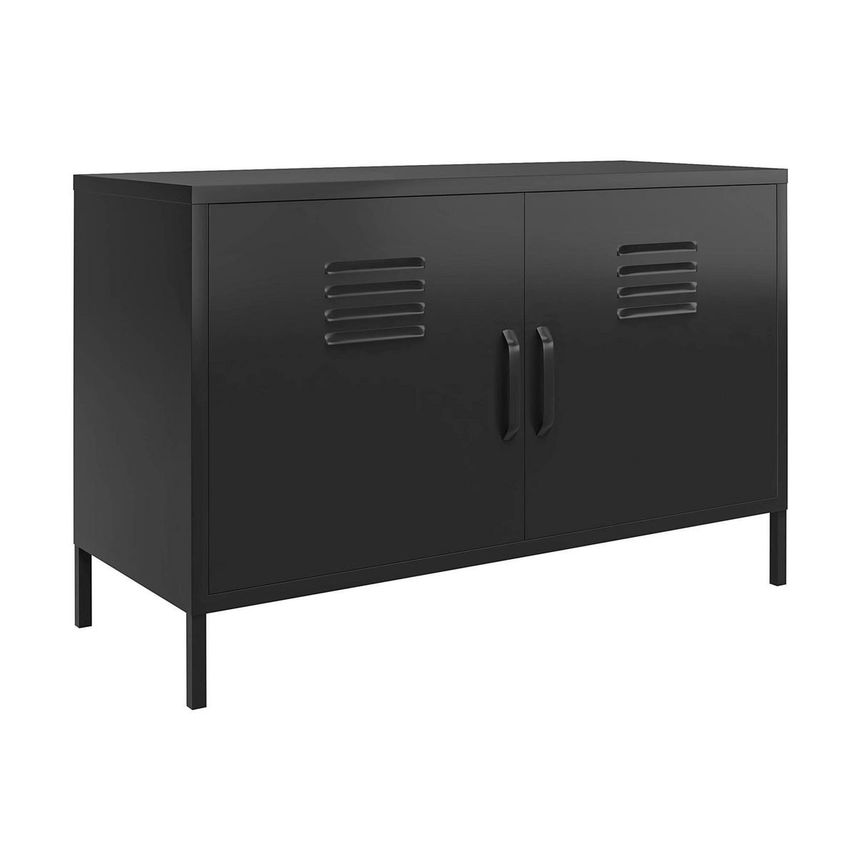 Highboard Mission District Schwarz B: 100cm - Schwarz, Design, Metall (100/64/46cm) - MID.YOU