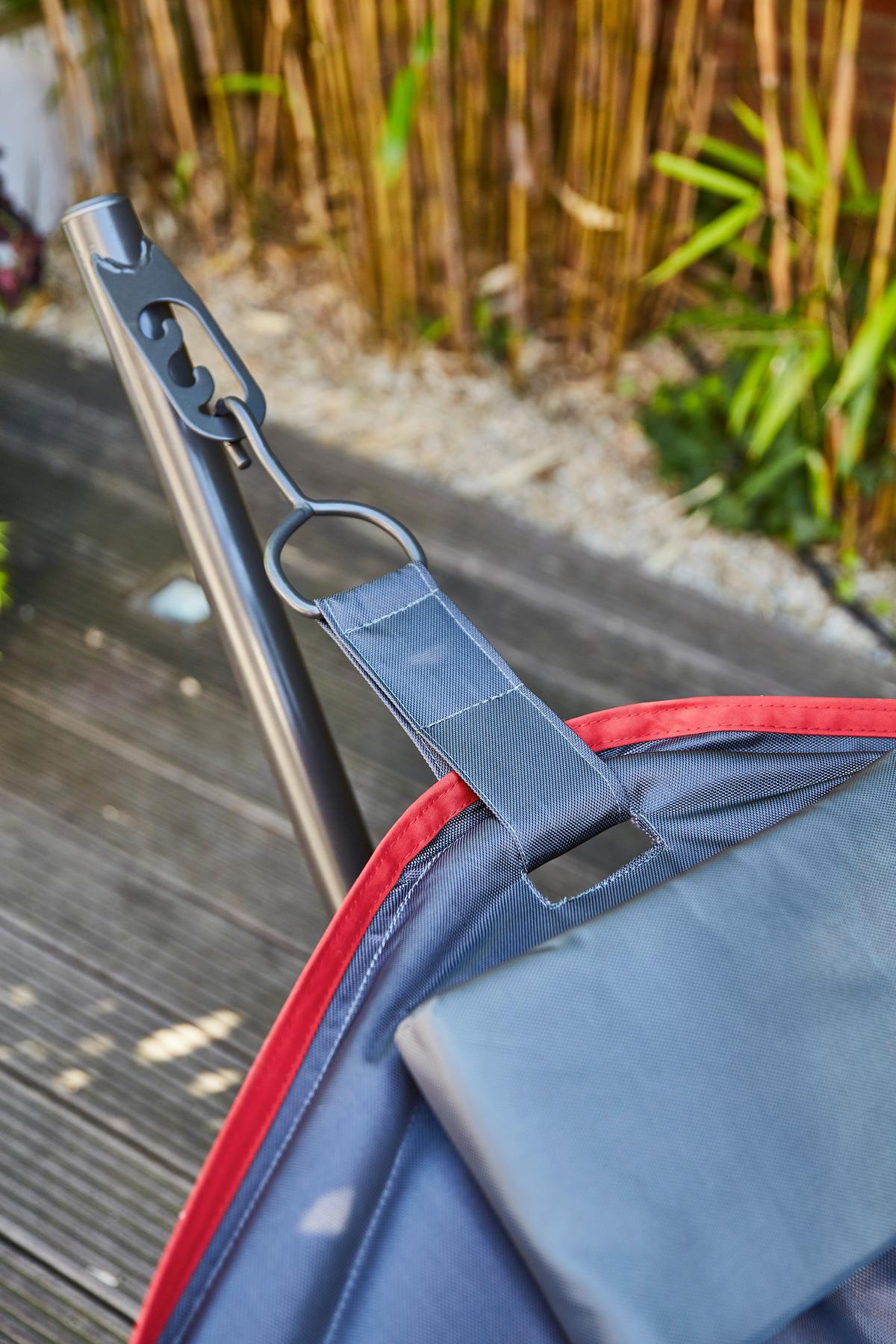 Hängematte L91048 - Dunkelgrau/Rot, KONVENTIONELL, Textil/Metall (105/104/305cm) - Siena Garden