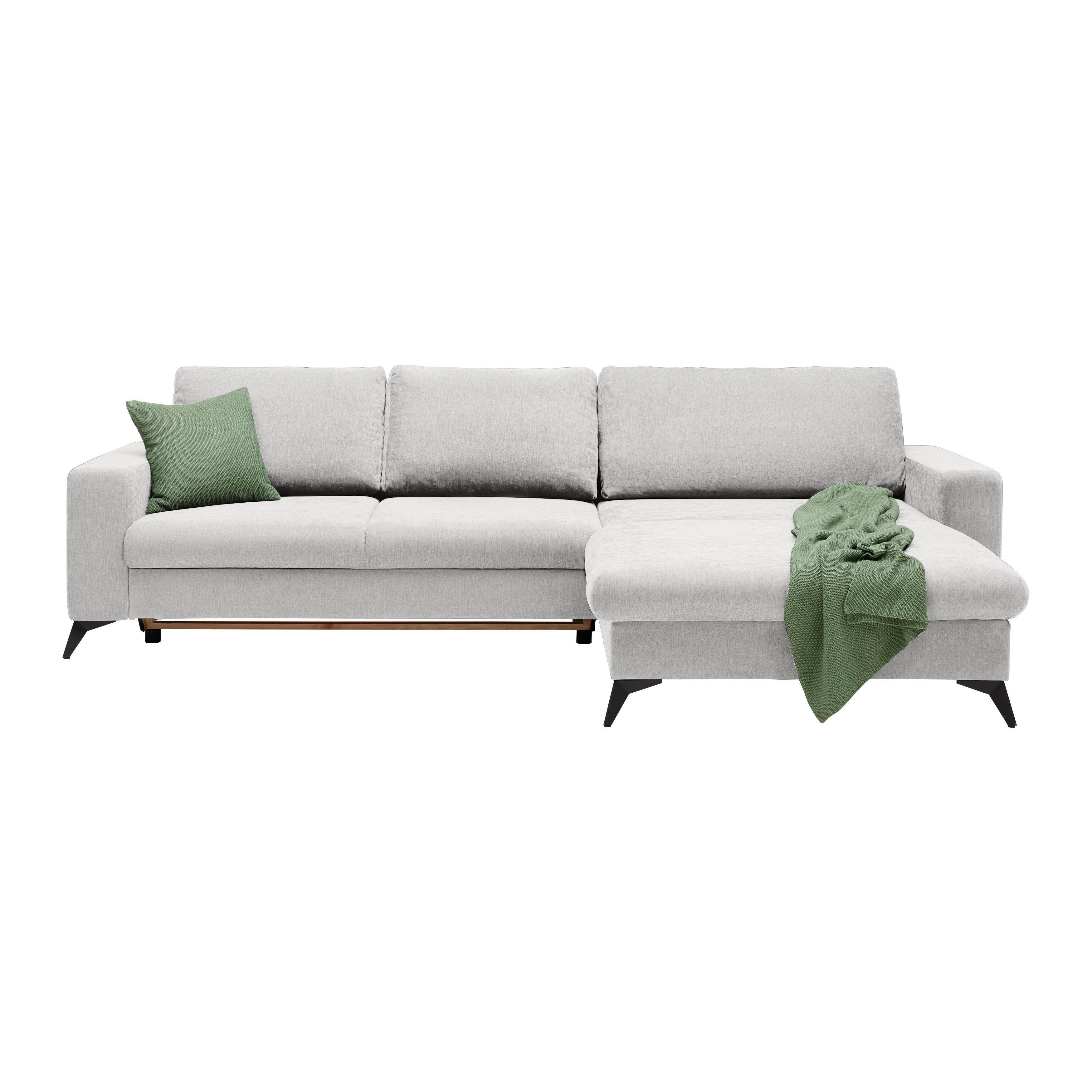 Sedací souprava SUNNY, šedobéžová,lůžko a úl.prostor - šedobéžová, Moderní, textil (290/87/178cm) - Mömax