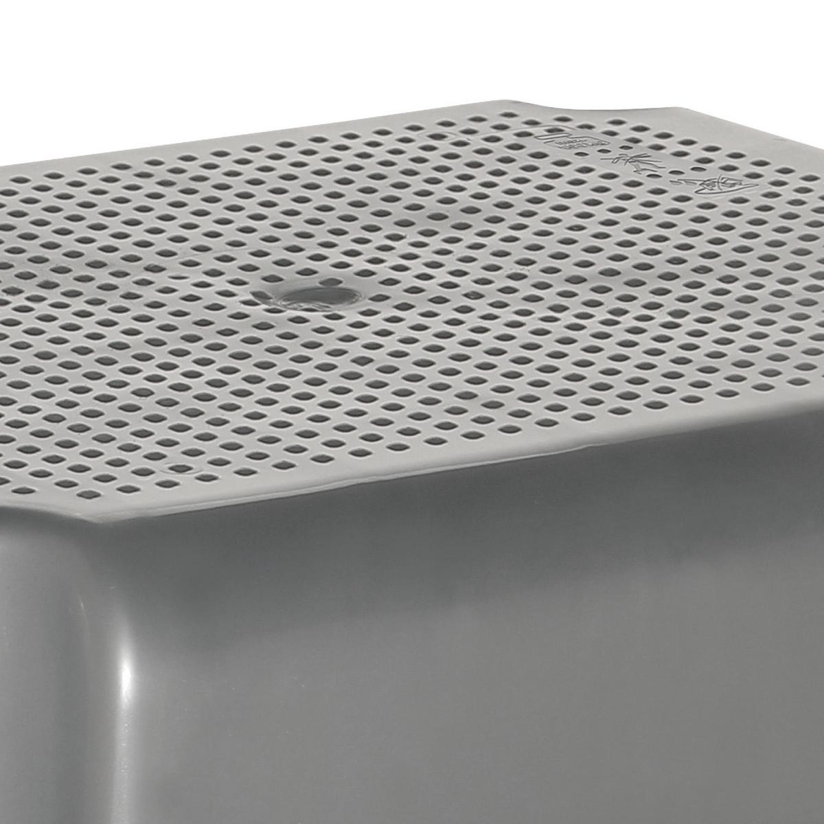 Tritthocker Silber Bis 150 Kg, H: 24 cm - Silberfarben, KONVENTIONELL, Kunststoff (36,5/30/24cm)