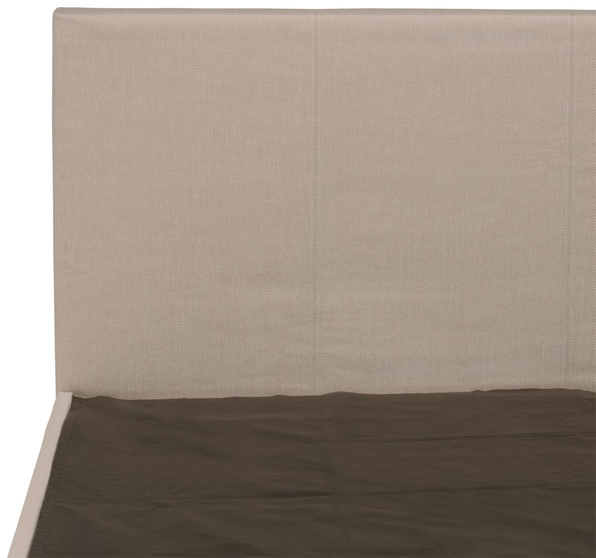 Boxbett mit Topper 200x200 cm Carolina - Sandfarben/Schwarz, Basics, Holz/Textil (200/200cm) - P & B