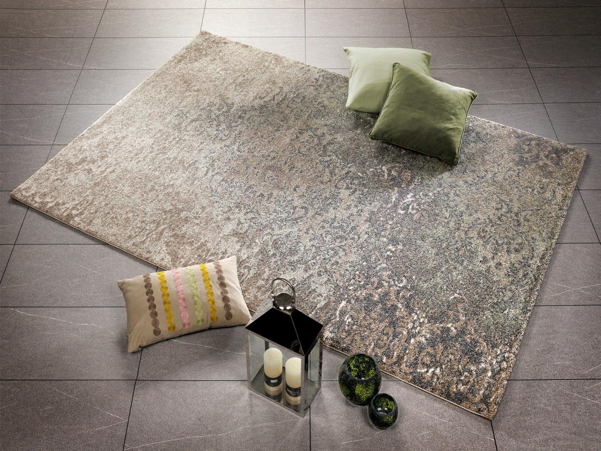 Vintage-Teppich Palermo Braun/Grün 240x290 cm - Braun/Grün, Trend, Textil (240/290cm) - Novel