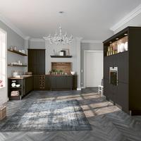 Einbauküche Ip7810 Frei Planbar Landhausstil - Eichefarben/Anthrazit, MODERN, Holzwerkstoff - Impuls