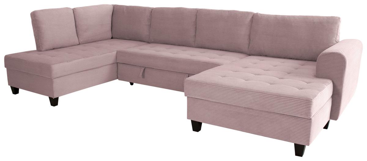 Wohnlandschaft Moritz Rosa U-Form: 178x324x155 cm - Rosa, Trend, Textil (178/324/155cm)