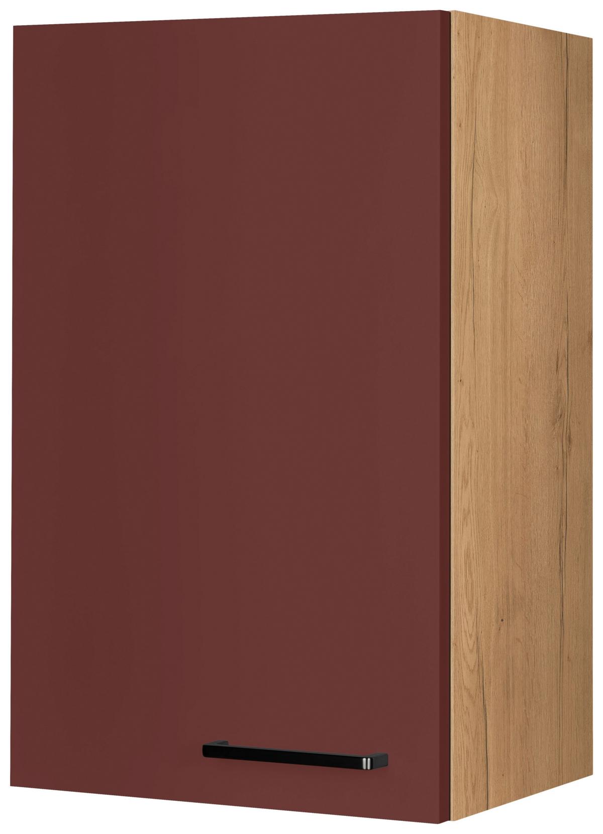 Küchenoberschrank Easytouch - Eichefarben/Rot, MODERN, Holzwerkstoff (45/72/35cm) - Nobilia