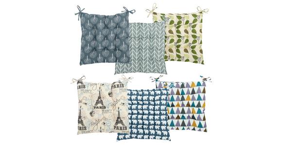 Sitzkissen Maite 6 Versch. Dessins 40x50 Polyester - KONVENTIONELL, Textil (40/40/5cm) - Ondega