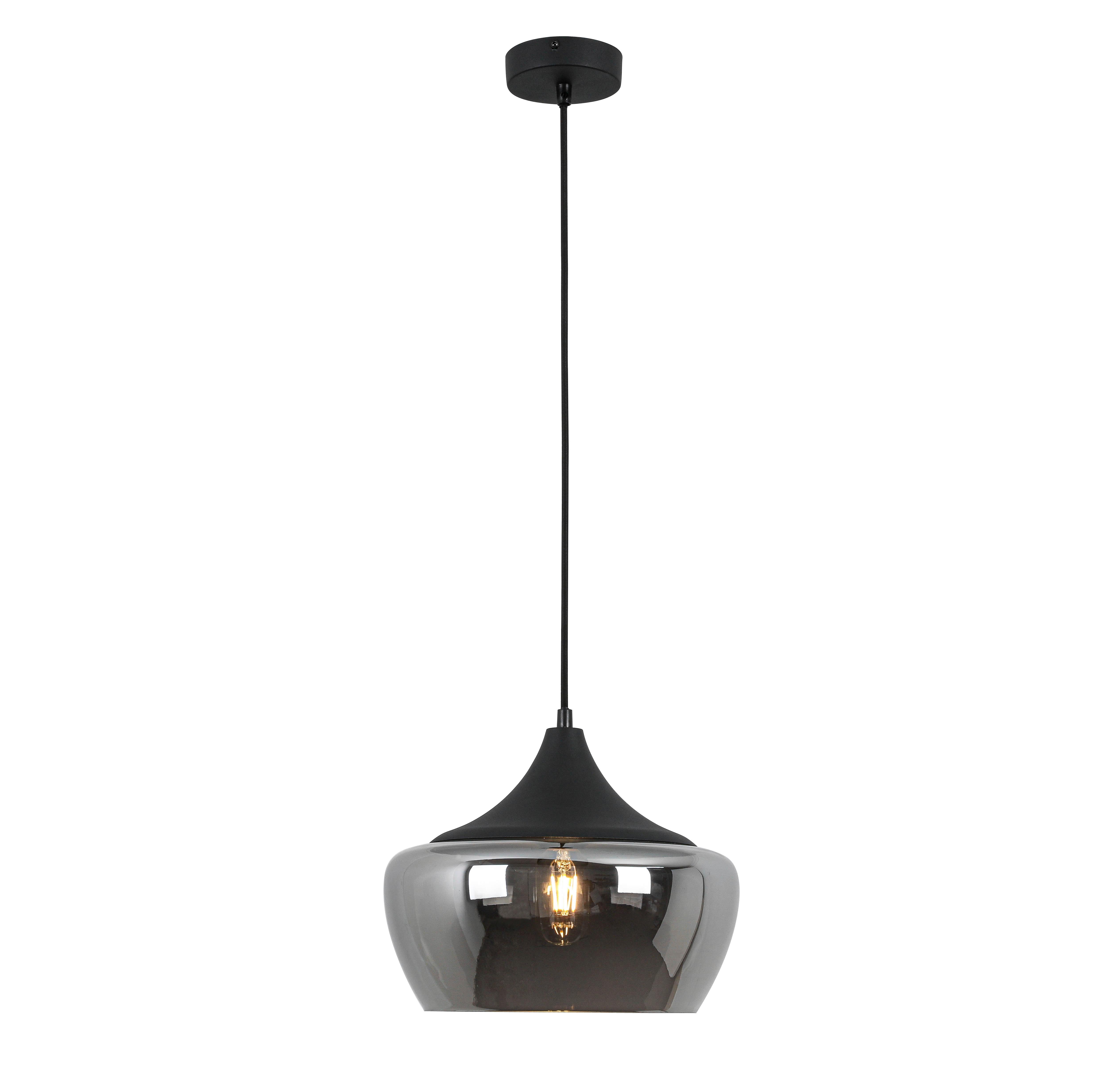 ZÁVĚSNÉ SVÍTIDLO NOR - černá/barvy chromu, Moderní, kov/plast (30/120cm) - Mömax