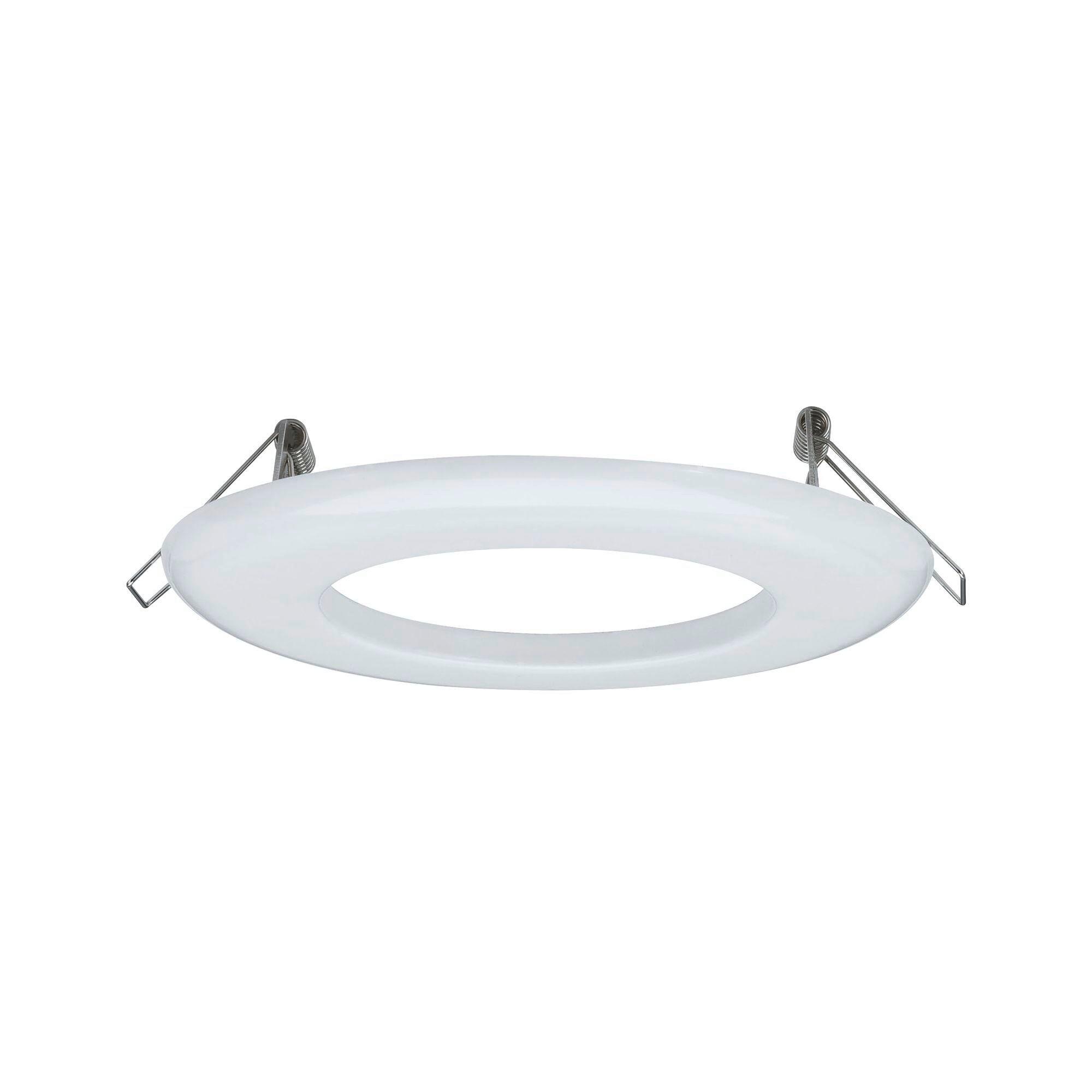 Einbaurahmen Ø 13 Cm Weiß - Weiß, Basics, Metall (13cm) - Paulmann