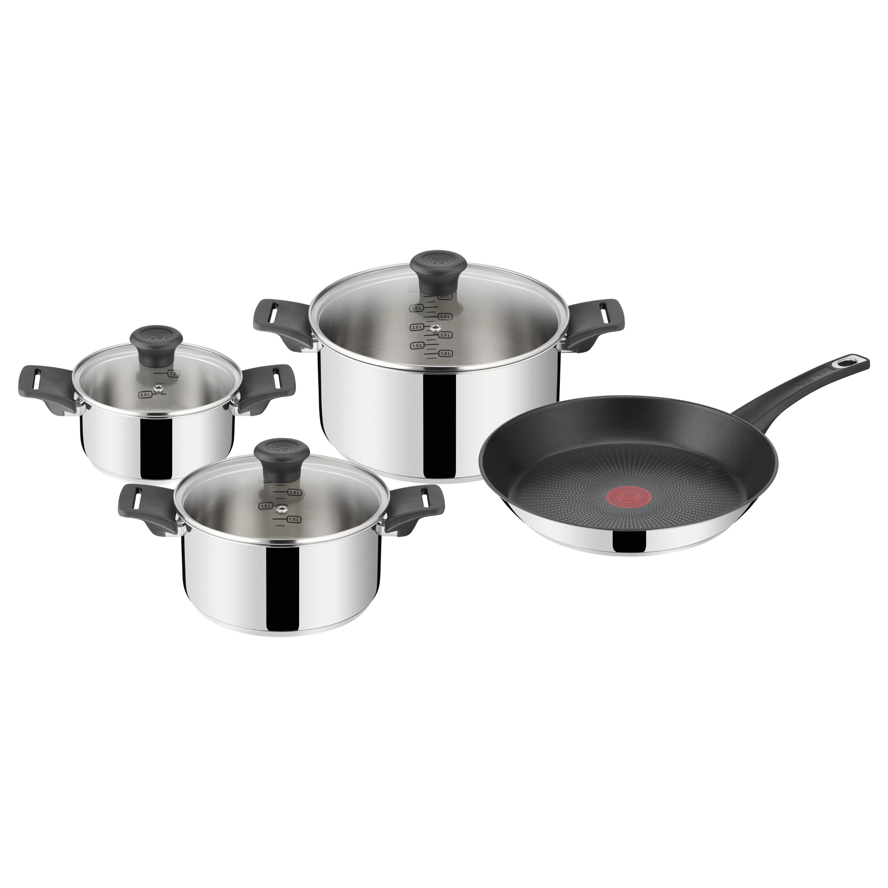 KOCHTOPFSET JAMIE OLIVER EVERYDAY KITCHEN - Edelstahlfarben, Basics, Metall - Tefal