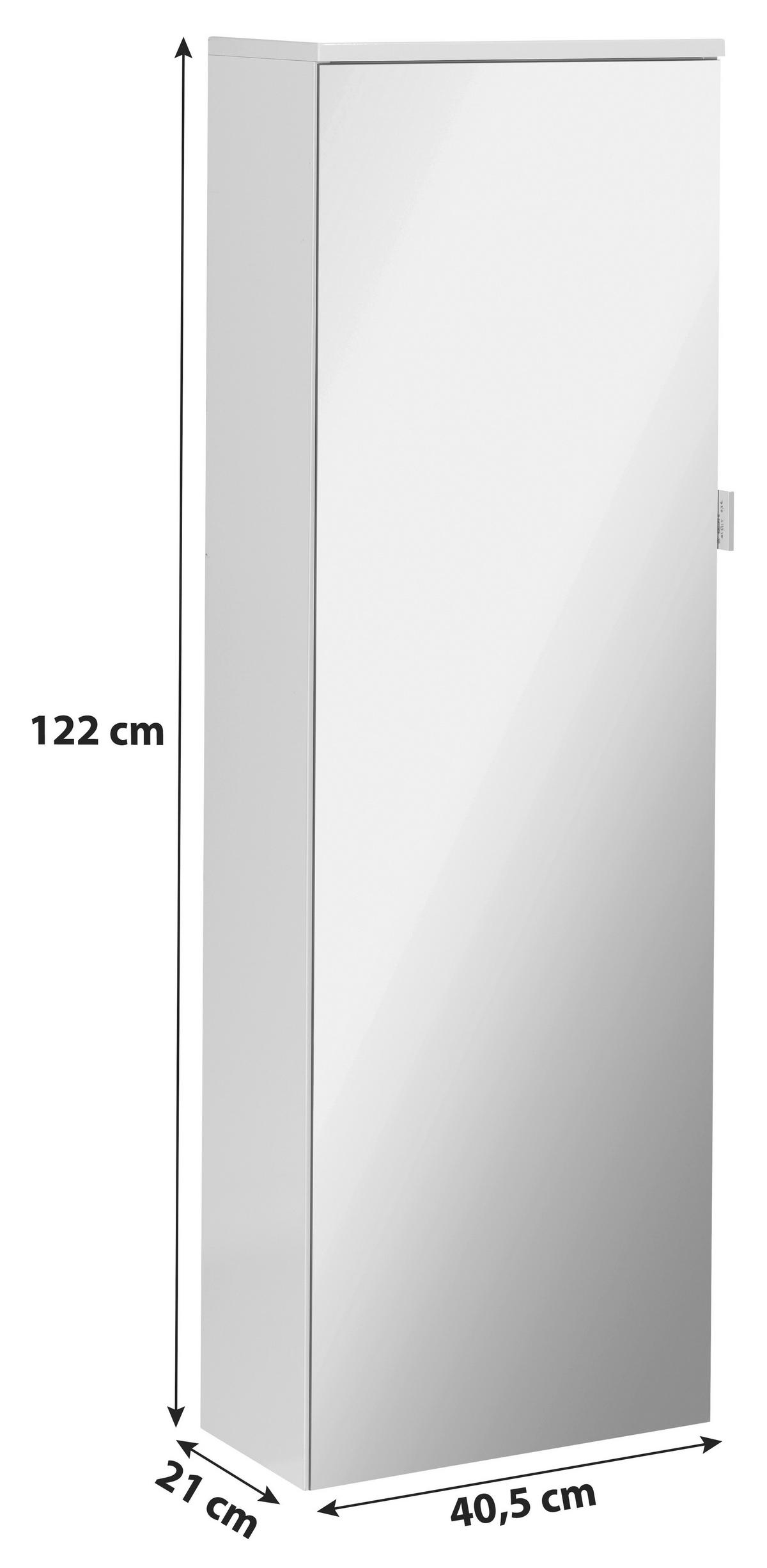 Hängender Midischrank Magic Midi B: 40,5 cm Weiß - MODERN, Glas/Holzwerkstoff (40,5/122/21cm) - MID.YOU