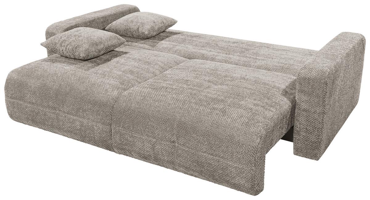 Schlafsofa Bullet Taupe B: 235 Cm - Taupe/Schwarz, KONVENTIONELL, Textil (235/88/120cm) - MID.YOU