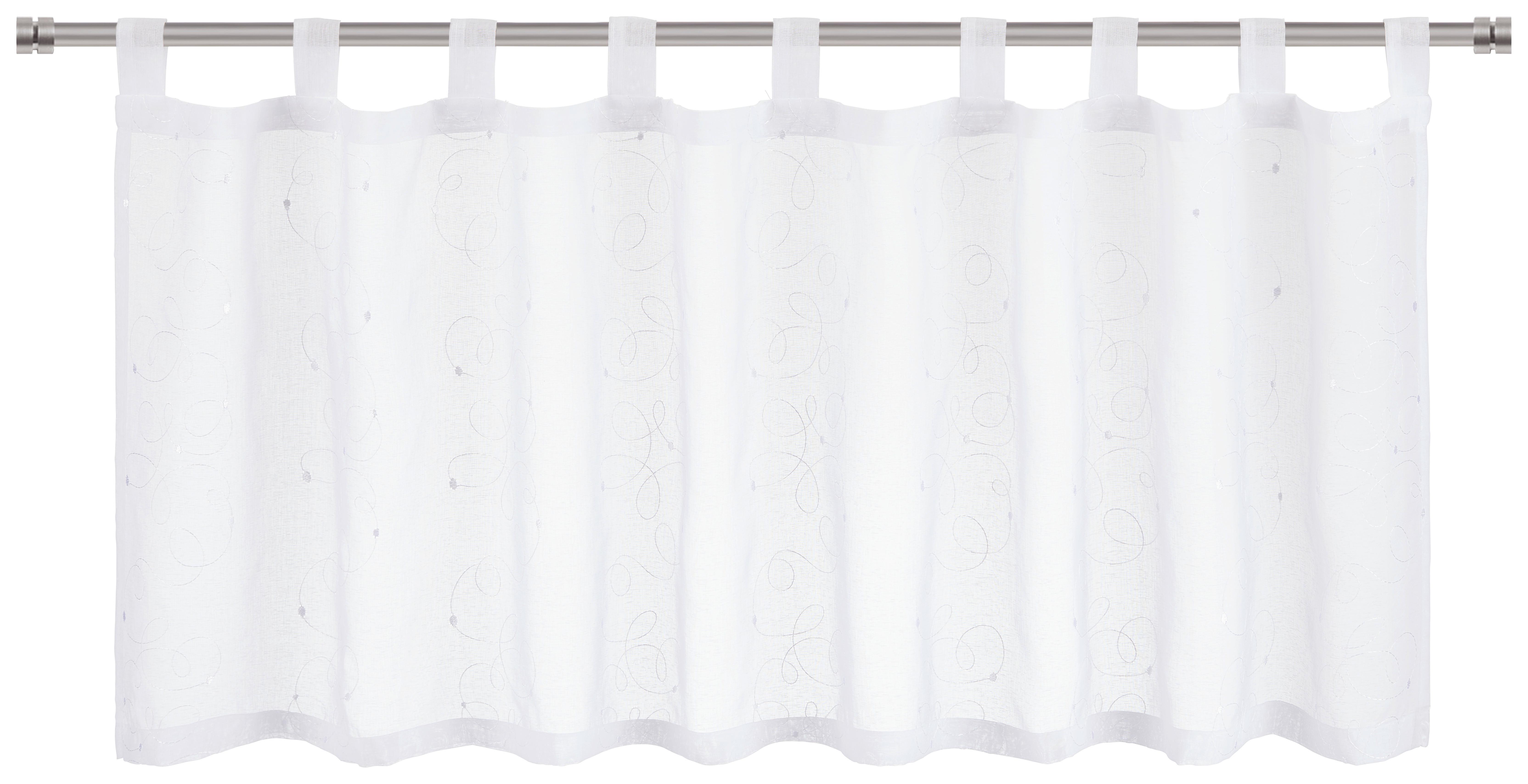 Krátka Záclona Fiona, 50/140 Cm, Biela - biela, Romantický / Vidiecky, textil (50/140cm) - Modern Living