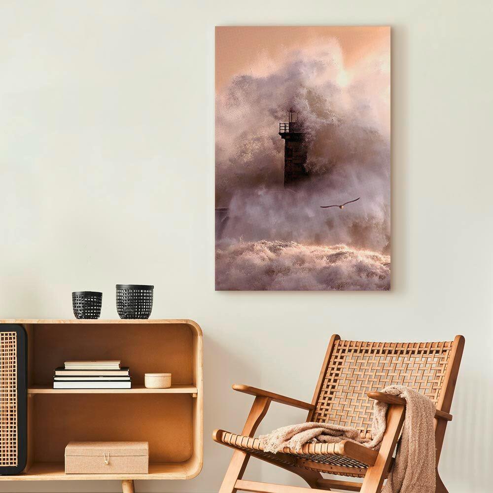 Leinwandbild Braun Beige B: 40 Cm - Beige/Braun, Basics, Holzwerkstoff/Textil (40/60/1.2cm) - artgeist