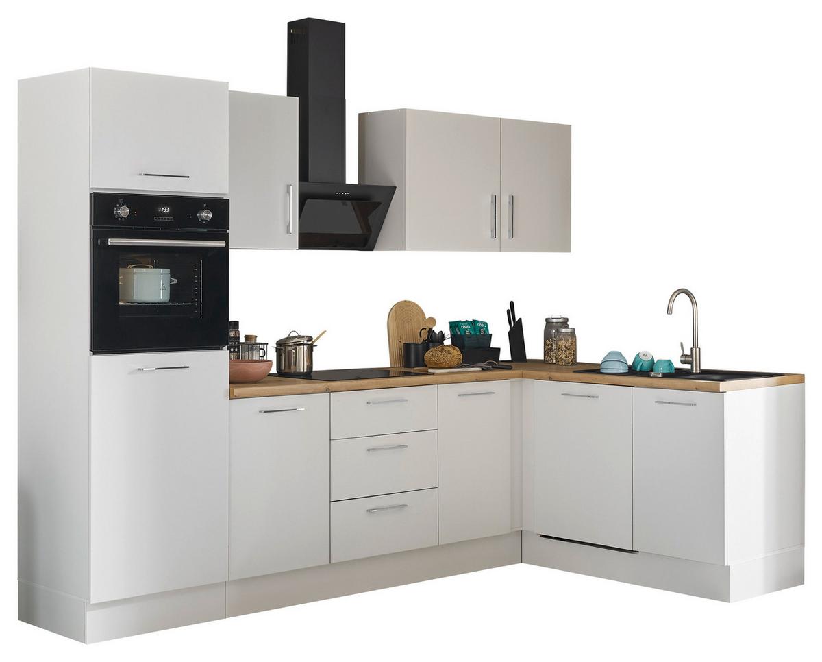 Eckküche Turin Weiß/Eiche Dekor 280x175 cm - Weiß/Eiche Artisan, Basics, Holzwerkstoff (280/175cm) - MID.YOU