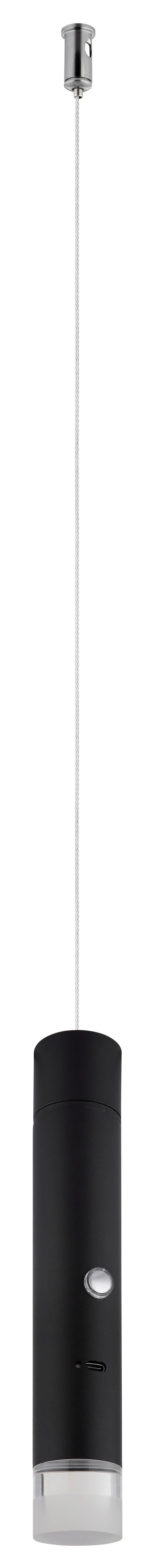 ZÁVĚSNÉ LED SVÍTIDLO PELO - černá/čiré, Design, kov/plast (38/120cm) - Globo