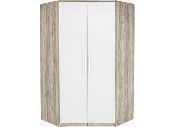 Rohová Skříň Wien - bílá/barvy dubu, Konvenční, kompozitní dřevo (117/212cm) Rohová Skříň Wien - bílá/barvy dubu, Konvenční, kompozitní dřevo (117/212cm)
