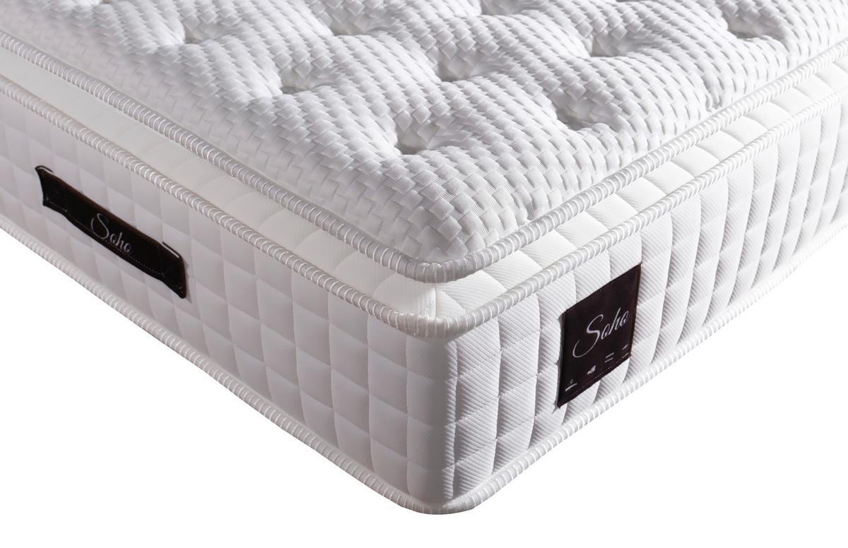 Taschenfederkernmatratze Soho 120x200 Cm H3 H: 32 Cm - Weiß, Basics, Textil (120/200cm) - Livetastic