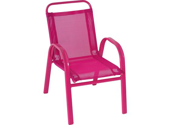 Kinder-Gartensessel Stapelbar Jessica I, Stahl, Textilene - Pink, KONVENTIONELL, Kunststoff/Textil (36/56/45cm) - Ombra Kinder-Gartensessel Stapelbar Jessica I, Stahl, Textilene - Pink, KONVENTIONELL, Kunststoff/Textil (36/56/45cm) - Ombra