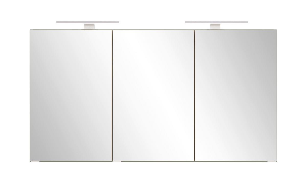 SPIEGELSCHRANK Verona Schilfgrün B: 120cm - Schilfgrün/Wildeiche, Trend, Glas/Holzwerkstoff (120/64/20cm) - Held
