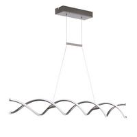 LED-Hängeleuchte Dna Klar Chromfarben L: 105 cm - Klar/Chromfarben, Design, Glas/Metall (105/15/150cm)