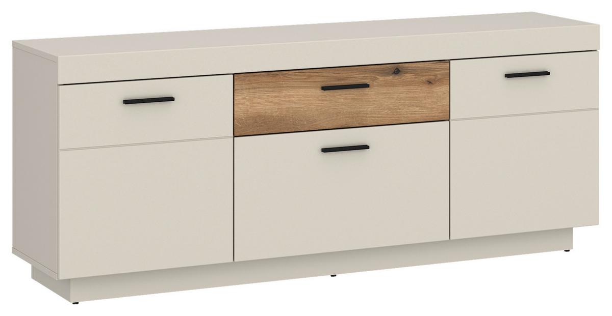 TV-Element Lightning Eichefarben/Kaschmir B: 150 cm - Kaschmir/Eichefarben, MODERN, Holzwerkstoff (150/62,8/41,6cm)