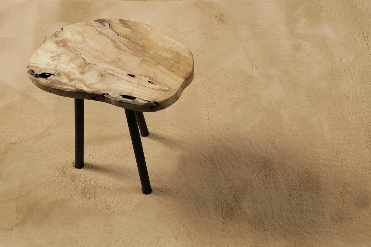 Hochflorteppich Beige, Ø: Ca. 100 Cm - Beige, KONVENTIONELL, Textil (100cm) - Esprit