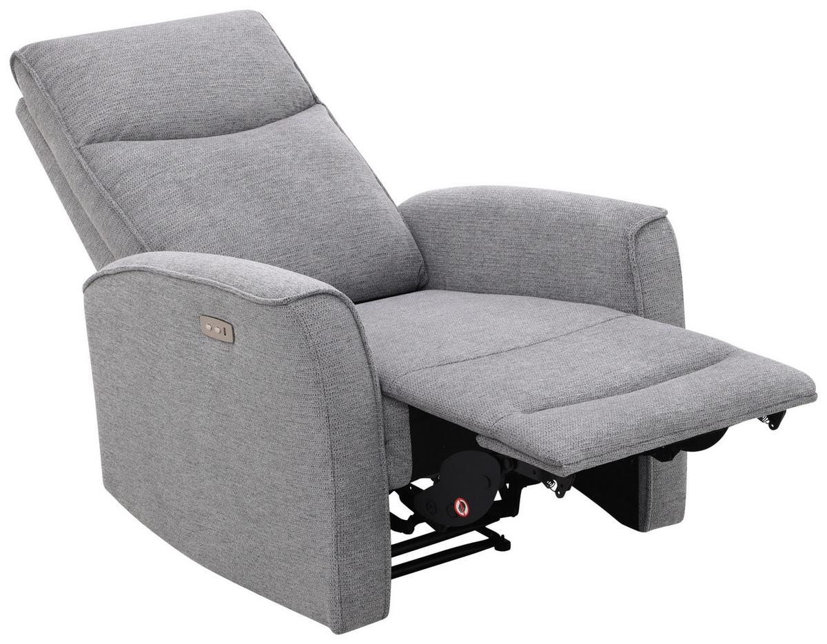 Fernsehsessel Leon Dunkelgrau mit Relaxfunktion - Dunkelgrau/Schwarz, Basics, Holz/Kunststoff (80/102/96cm) - Ondega