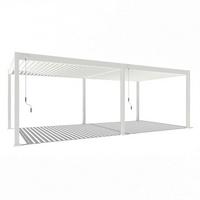 Pergola 360x720 Cm Wetterbeständig, Weiß - Weiß Hochglanz, Basics, Metall (360/255/720cm)