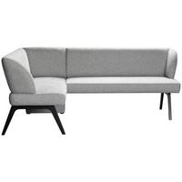 Eckbank Nala - Hellgrau/Schwarz, MODERN, Holz/Textil (150/212cm)