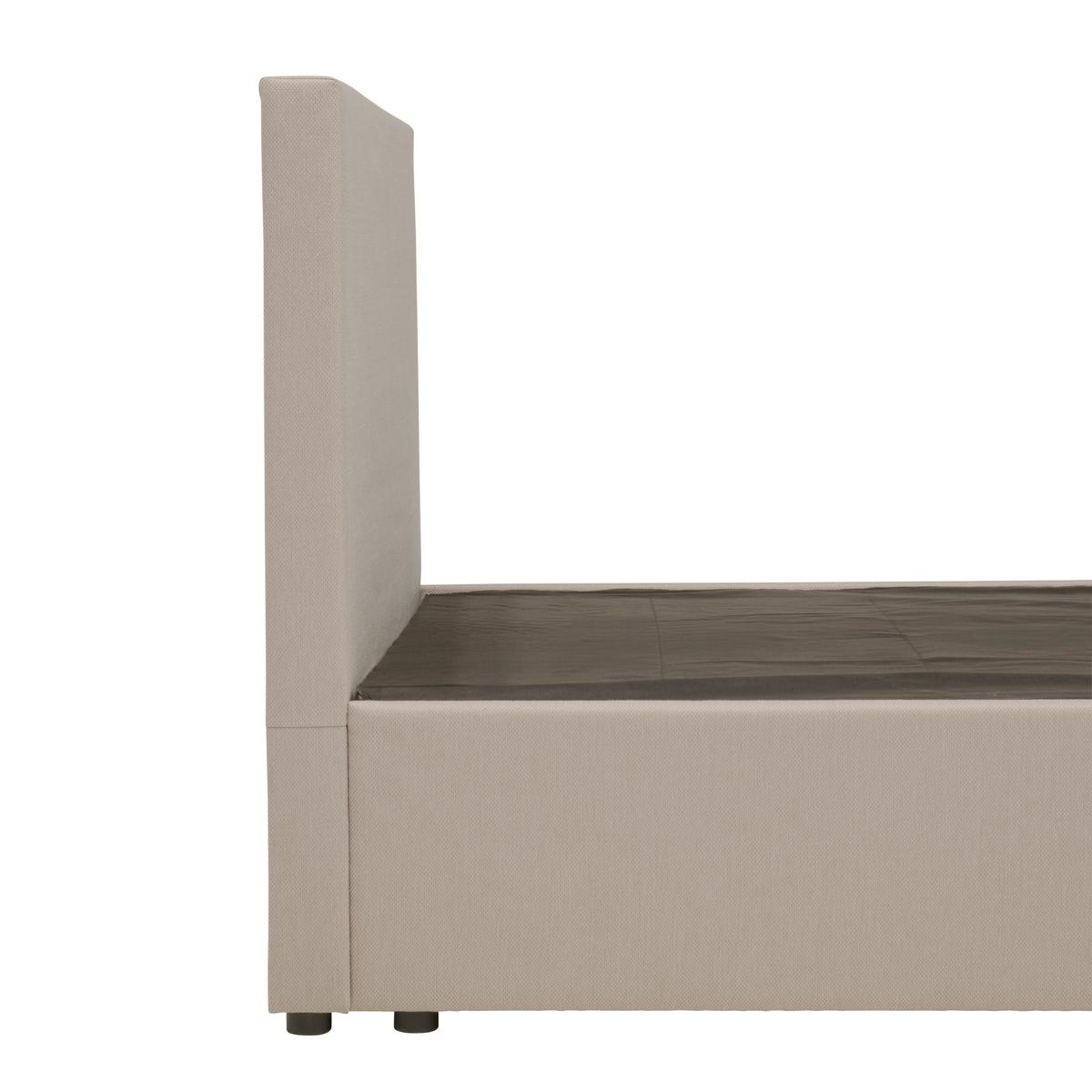 Boxbett mit Topper 120x200 Carolina - Sandfarben/Schwarz, KONVENTIONELL, Holz/Textil (120/200cm) - P & B