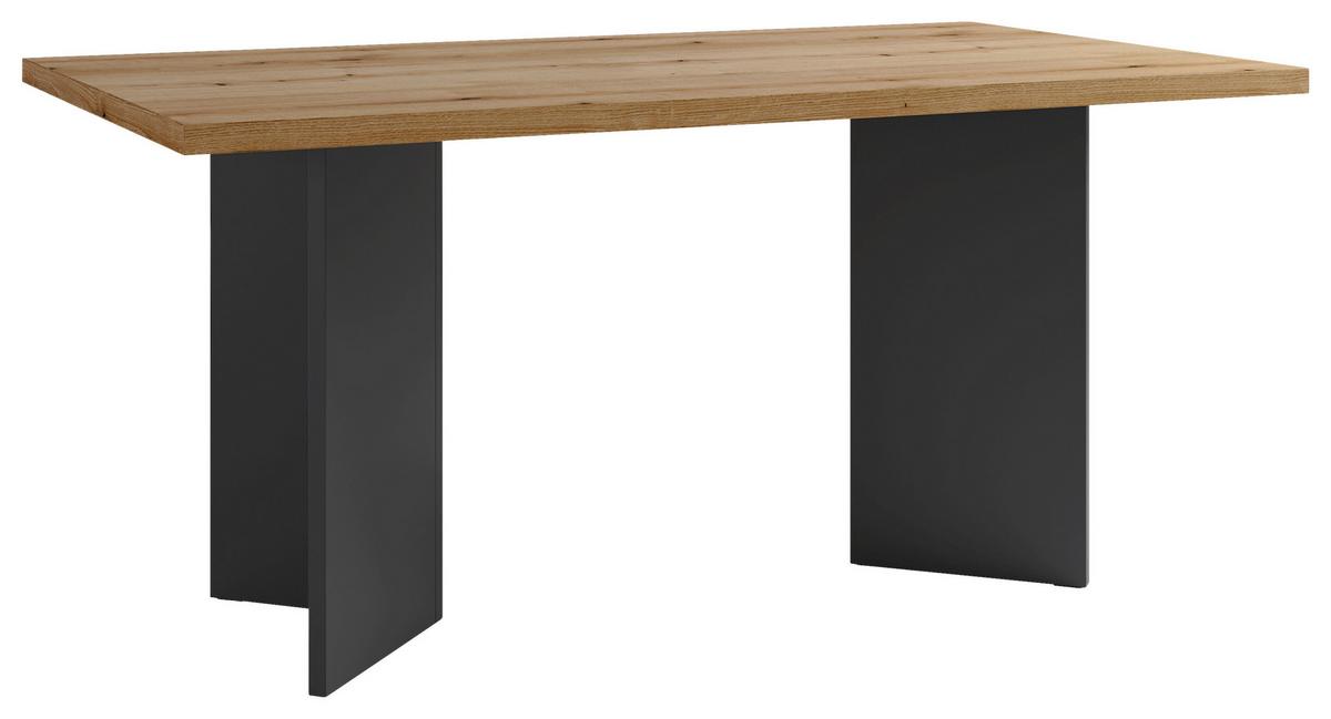 Esstisch Marten - Eichefarben/Anthrazit, MODERN, Holzwerkstoff (160/90/75,5cm) - MID.YOU