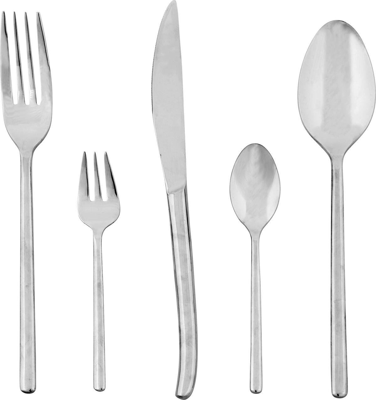 Besteckset 30-Teilig Greta für 6 Personen - Edelstahlfarben, KONVENTIONELL, Metall - James Wood