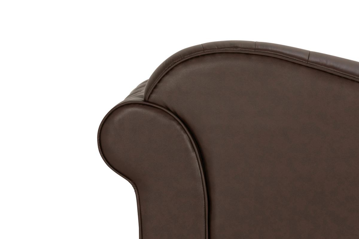 Chesterfield-sofa Christel Braun 3-Sitzer B: 208 Cm - Dunkelbraun/Braun, KONVENTIONELL, Textil (208/94/90cm) - Livetastic