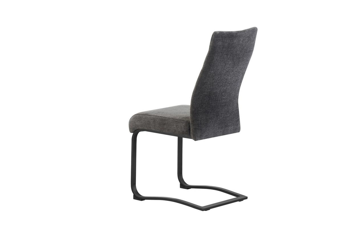 Schwingstuhl-Set Leni Anthrazit B: 43 cm - Anthrazit/Schwarz, MODERN, Textil/Metall (43/98/59cm) - MID.YOU