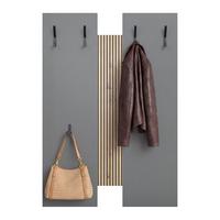 Garderobenpaneel Touch Anthrazit/Eiche Artisan B:69cm - Anthrazit/Eiche Artisan, MODERN, Holzwerkstoff (69/99/1,8cm)
