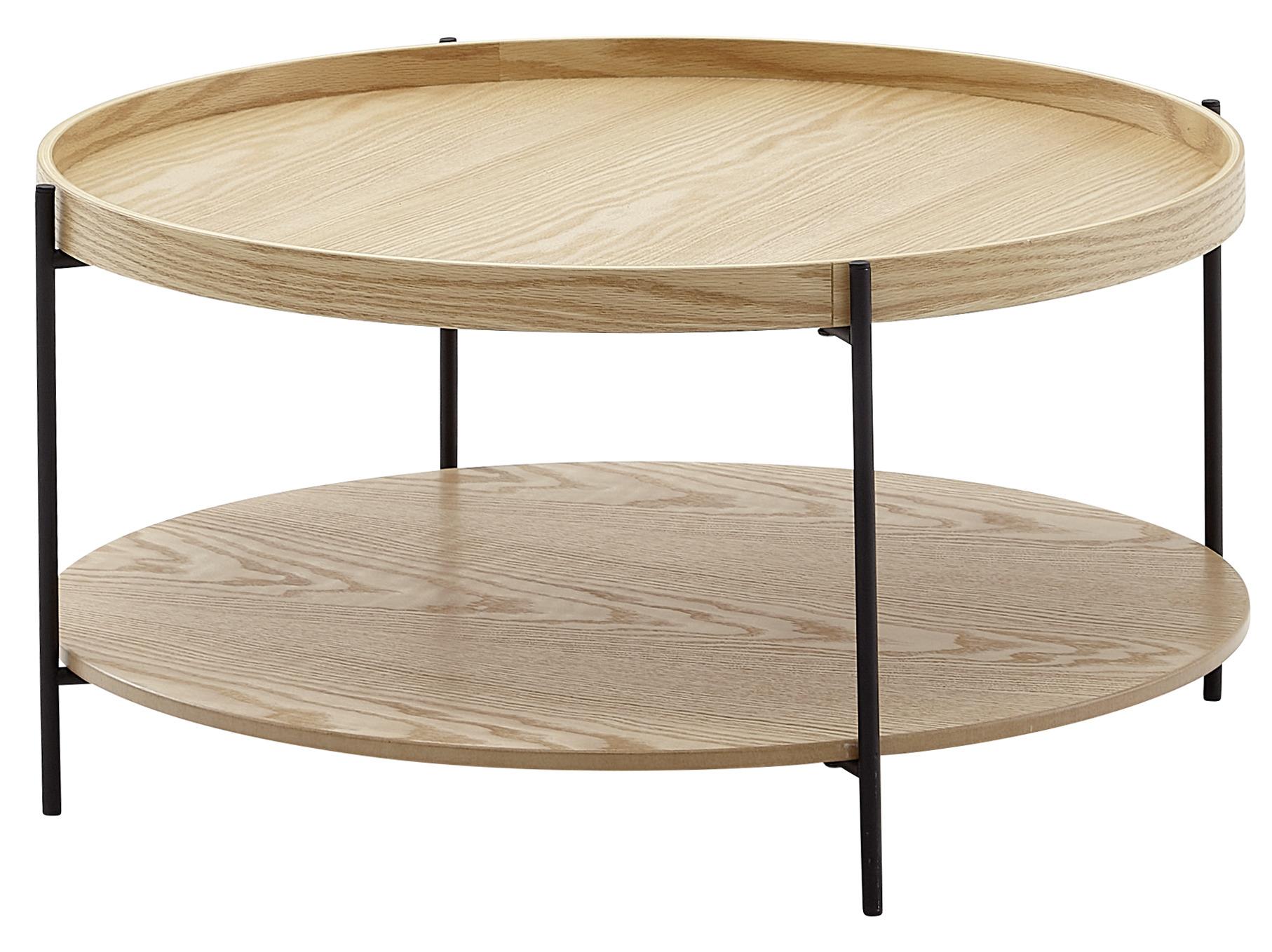 Couchtisch Braun/Schwarz D: 78 cm