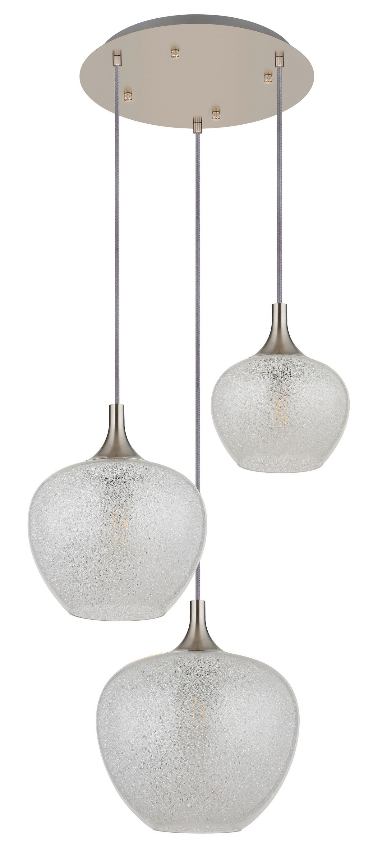 Hängeleuchte Som - Transparent/Nickelfarben, MODERN, Glas/Metall (49/120cm) - Novel